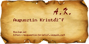 Augusztin Kristóf névjegykártya